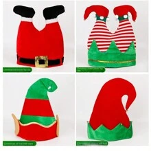 聖誕節裝飾創意有趣紅腿帽聖誕帽小丑帽派對活動