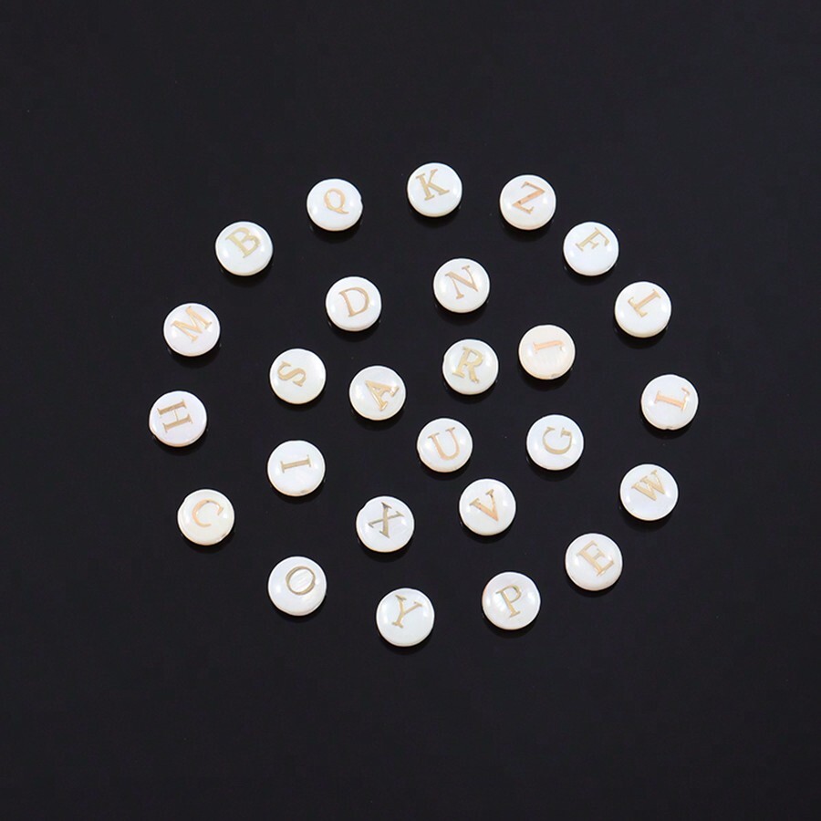 1pcs New Fashion AZ Initial Pink Beaded Bracelet Women For Party for