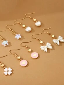 12pcs/set Children's Cute & Fresh Earrings Set - Multicolor - View 5