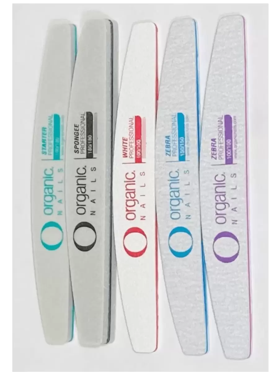 Paquete de 5 Limas By Organic Nails - Blanco - Ver 1