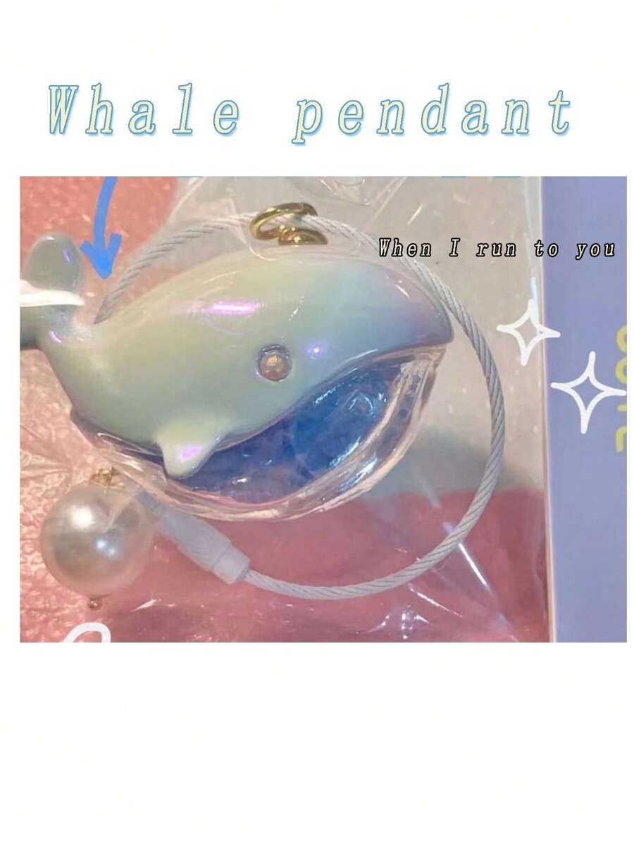 鯨魚造型鑰匙扣背包掛件,為海洋館愛好者而設 - 彩色 - 查看 1