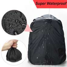 1 Pieza Funda Impermeable Para Mochila Exterior, Funda Portátil Para Lluvia De Mochilas, Equipo De Campamento - Negro - Ver 3