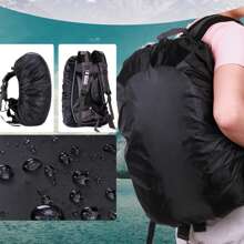 1 Pieza Funda Impermeable Para Mochila Exterior, Funda Portátil Para Lluvia De Mochilas, Equipo De Campamento - Negro - Ver 7