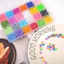 1200pcs Hạt ngọc trai 7mm 24 Màu sắc Nhiều màu Hạt ngọc trai Lỏng lẻo Spacer Hạt Đối với Làm đồ trang sức DIY Vòng tay Dây chuyền Phụ kiện - Nhiều màu - Xem 4