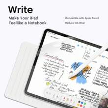 2入組ipad類紙屏幕保護貼,適用於ipad 7/8/9th、10.2英寸、air 4/5、10.9英寸、10th Gen、pro 11、1st/2nd/3rd、mini 1/2/3/4/5/6,啞面防眩光膜,適用於ipad 10.5 Pro、air 3、9.7 Pro、air 1/2、pro 12.9 - 清晰 - 查看 3