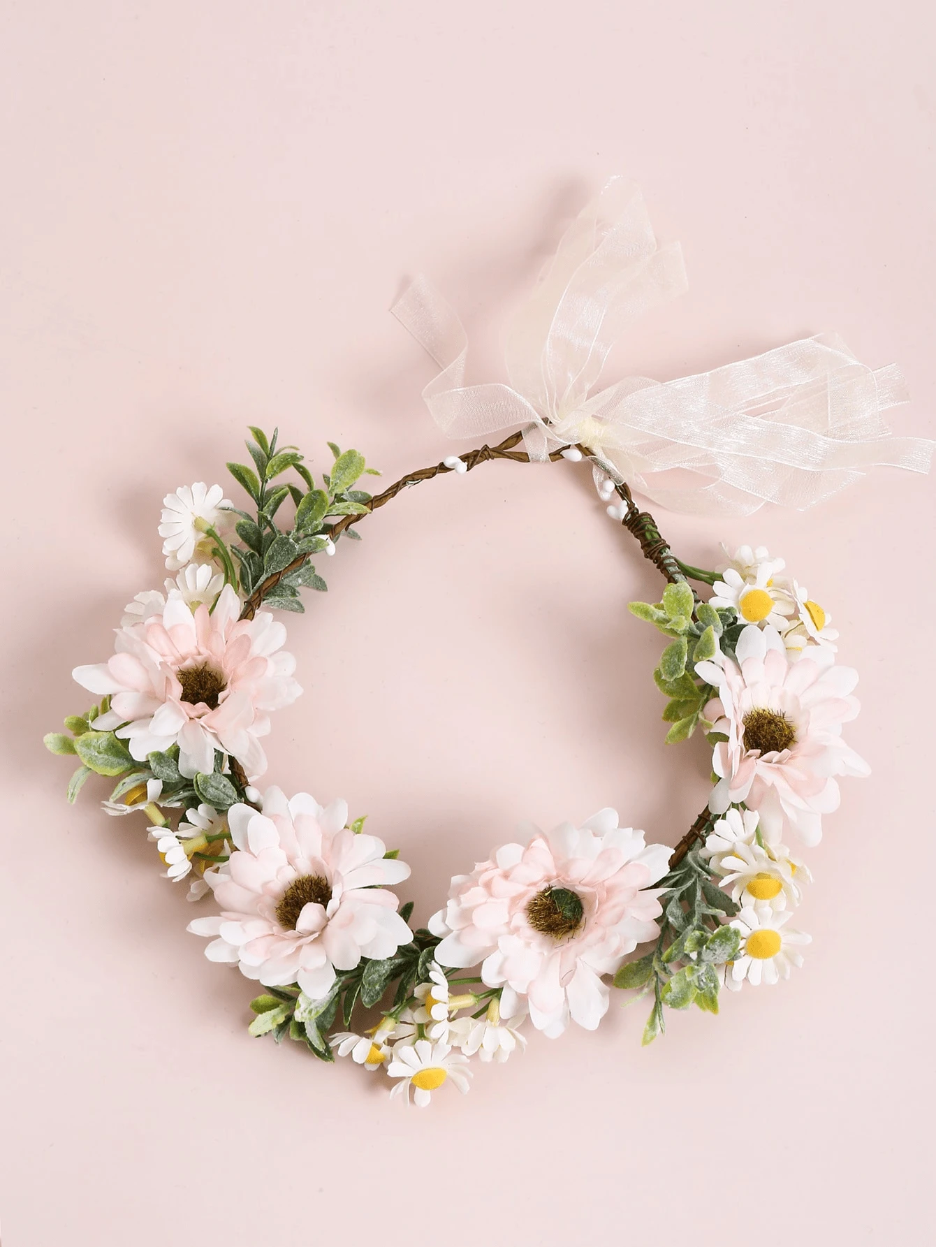 1入款歐美風格甜美可愛的新娘風格華麗復古髮圈發飾假髮 佳節派對花環