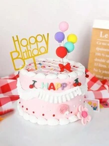 10入組色彩繽紛泡沫球蛋糕裝飾球,適用於婚禮、節日和派對裝飾