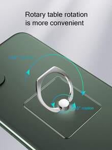 2pcs Random Shape Transparent Acrylic Crystal Phone Finger Ring Holder Stand - Clear - View 6