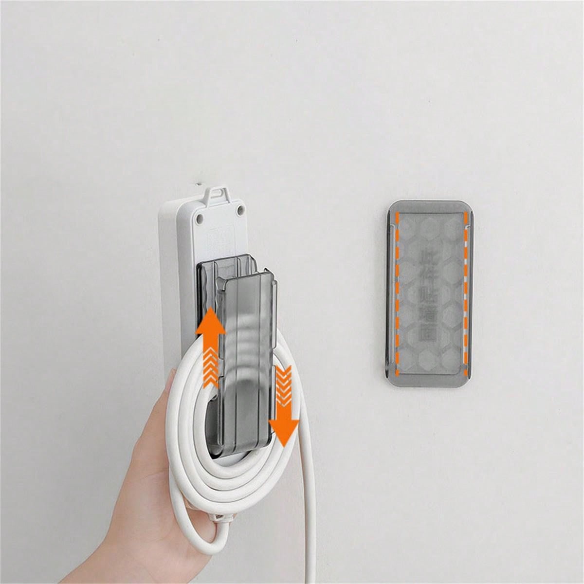 Power Strip Holder With Adhesive, Wall Mounted Extension Cord Organizer