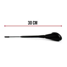 Antena Decorativa Universal Automotriz Base Redonda Negra - Negro - Ver 4