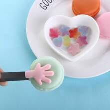 3Pcs Cute Silicone Mini Tongs, Kids Tongs Cooking Tongs, Kitchen Gadgets, BBQ Bread Ice Cube Clip For Home