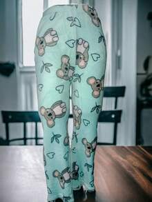 pijama polar para dama calientita conjunto 2 piezas playera y pantalón - Verde - Ver 4