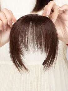 1頂深棕色帶捲辮頭帶的假髮,適用於全年所有季節,日常休閒,頭髮飾品 - 棕色 - 查看 4