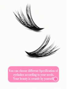 Miss Wink 30D+40D Mi Giả Riêng Lẻ 12-16mm Hỗn Hợp 240 Chiếc Mi Giả Tự Nhiên & Mềm C/D 0.07mm Làm Thủ Công Cho Trang Điểm Hàng Ngày Mi Giả Sợi Cong Riêng Lẻ Phong Cách Anime - màu đen - Xem 6