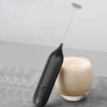 強力奶泡器,可充電奶泡器,手持奶泡器棒製作拿鐵,高級禮品咖啡電動奶泡器,電動打蛋器適用於抹茶,冰沙,攜帶式飲料攪拌器,易於清洗 - 銀色 - 查看 5