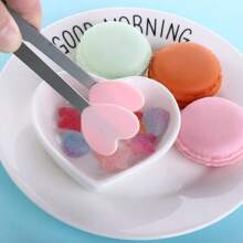 3Pcs Cute Silicone Mini Tongs, Kids Tongs Cooking Tongs, Kitchen Gadgets, BBQ Bread Ice Cube Clip For Home