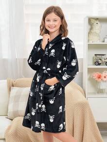 Bata De Baño Con Capucha Para Niñas, Ropa De Hogar - Multicolor - Ver 3