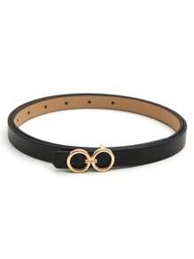 3pcs Women's Golden Styling Buckle Black, White And Brown Versatile Fashion Casual Belt Universal For All Seasons Summer, School Fall, Autumn, Halloween