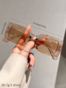 3 副矩形全框塑料眼镜，时尚适合运动、街头服饰、度假、旅行、钓鱼、驾驶、海滩、户外活动、节日、郊游、街头服饰配饰、运动、派对，撞色波西米亚风度假氛围，适合夏季海滩度假、户外、旅行色调，休闲风格矩形镜框，适合外出装、返校