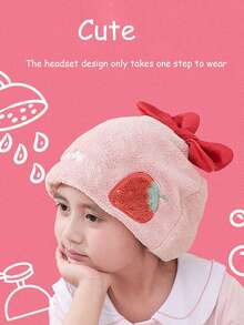 1入新款男性卡通厚吸水頭髮帽,可愛浴帽