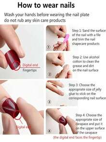 1 件手工假指甲贴纸，全闪亮水钻和纯蝴蝶设计，可拆卸和可重复使用，按压在指甲上以显示白色和透明，不同尺寸