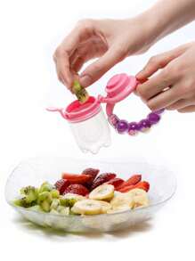 Chupon Chupete Mordedera. para Papillas Fruta. Bebes de Silicon con Textura - Multicolor - Ver 5