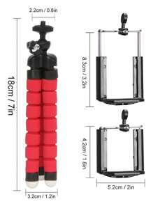 Flexible Octopus 6/12 Inch Mini Tripod Mobile Holder Stand - Tripod - Red - View 4