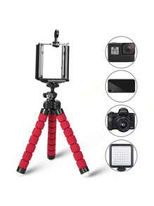 Flexible Octopus 6/12 Inch Mini Tripod Mobile Holder Stand - Tripod - Red - View 3