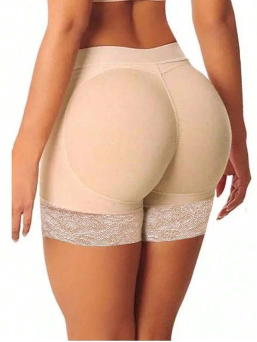 1pc Women's Butt Lifter Enhancer Panties With Removable Pads For Body Shaping, Square Cut, High Waist
