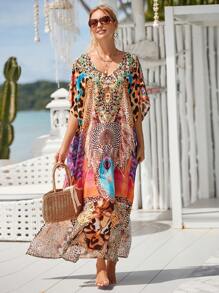 Váy che phủ đi nghỉ mát cho phụ nữ Boho Quần áo mùa hè cho phụ nữ - Nhiều màu - Xem 2
