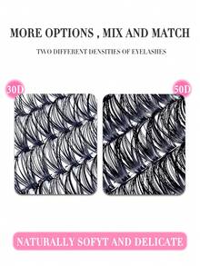 Miss Wink 天然柔软手工貂皮睫毛 12-16 毫米混合 C/D 0.07 毫米 12 排 240 件防水卷曲浓密持久 DIY 假睫毛 3D 效果适合淡妆、全妆、日常或特殊场合佩戴