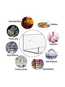 1个亚克力储物架，透明展示架，悬浮式壁挂架，展示柜，书架，多功能储物架，适用于卧室、浴室、客厅等场所。 - 無色 - 查看 6