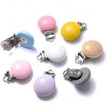 5pcs Wooden Clip For Diy Jewelry Making - Multicolor - View 5