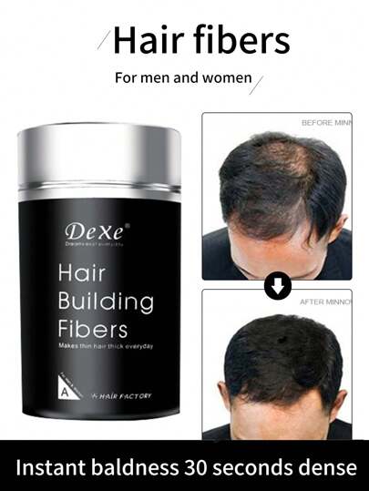 1 Box/22g Natural Black Hair Building Fibers For Thinning Hair, Instantly Thickens Hair