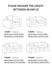 1pc Velvet Elastic Sofa Cushion Cover - Green - View 5