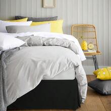 1 件純色百褶床裙(附垂墜) - 黑色 - 查看 5