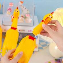 1 Miếng Gà Đồ chơi Đối với Áp lực Giải phóng , Chơi khăm , Niềm vui & Bắt chước ( Thập cẩm Màu sắc ) - Màu vàng - Xem 6