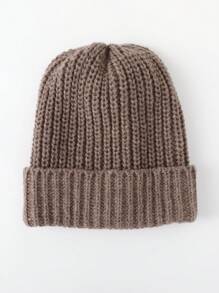 時尚糖果色針織女帽,冬季厚實保暖顱骨帽