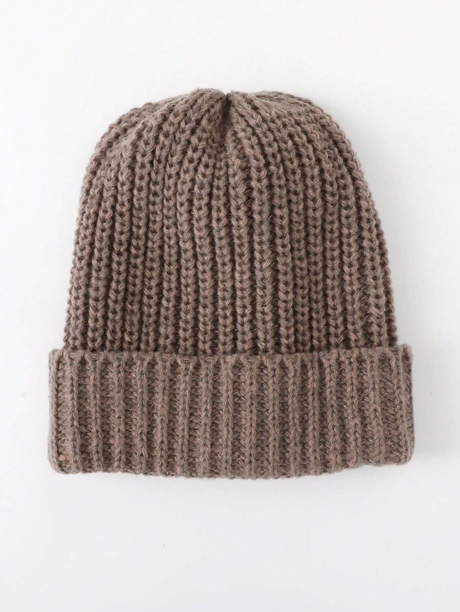 時尚糖果色針織女帽,冬季厚實保暖顱骨帽