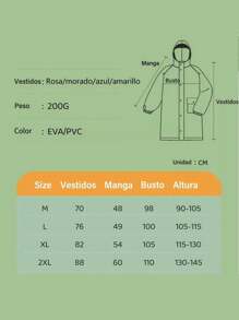 Chubasquero Transpirable Impermeable Y Ponchos Portátil Con Dibujos Para Niños - Azul - Ver 9