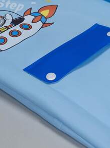 Chubasquero Transpirable Impermeable Y Ponchos Portátil Con Dibujos Para Niños - Azul - Ver 4