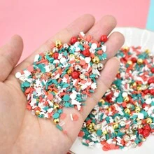 30pcs Christmas Soft Ceramic Beads Suitable For Diy Jewelry Making - Multicolor - View 8