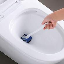 1 件装白色时尚马桶刷，软毛，创意，个性化，无盲点，浴室清洁工具