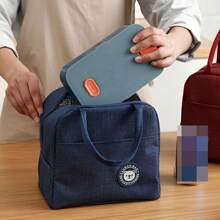 1個保溫午餐袋,鋁箔保溫袋,便攜式午餐袋,加厚簡易米飯袋,時尚外出午餐盒袋