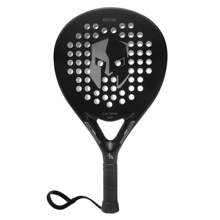 Raqueta De Tenis O Bádminton Ianoni Con Superficie De Fibra De Carbono Y Núcleo De Espuma Flexible De Eva - Negro - Ver 1