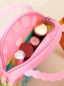 1 件儿童防鼠先锋公主零钱包，儿童硅胶斜挎包或单肩包，减压包