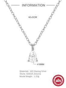 Dây chuyền mặt dây chuyền tinh mỹ - Bạc - Xem 3