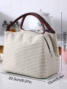 1只鋁箔保溫午餐盒袋,加厚便攜餐帶,防水隔熱,大尺寸