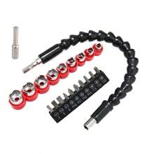 21pcs Multi-functional Screwdriver Bits Set Including Flexible Extension Shaft, Universal Joint, And Extended Connecting Rod For Electric Drill - Multicolor - View 4