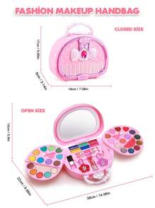 Juego de maquillaje para niñas con libreta rosa y caja cosmética de plástico, surtido de colores aleatorios, juguete de regalo de maquillaje para niños > Juguetes de maquillaje para niños, maquillaje para adolescentes, juguete de maquillaje, juguetes para niñas > Plástico, kit de maquillaje para niñas, set de maquillaje - Rosa - Ver 5